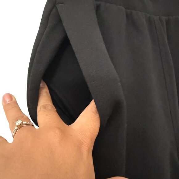 COS Black Relaxed Fit Barrel Leg Cropped Jogger Sweatpants Womens Size XSmall - Picture 6 of 6